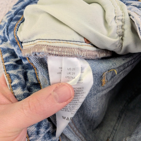 FREE PEOPLE Zuri Mom Ankle Jeans High Rise Straight Leg Denim Womens 29 - Picture 10 of 11